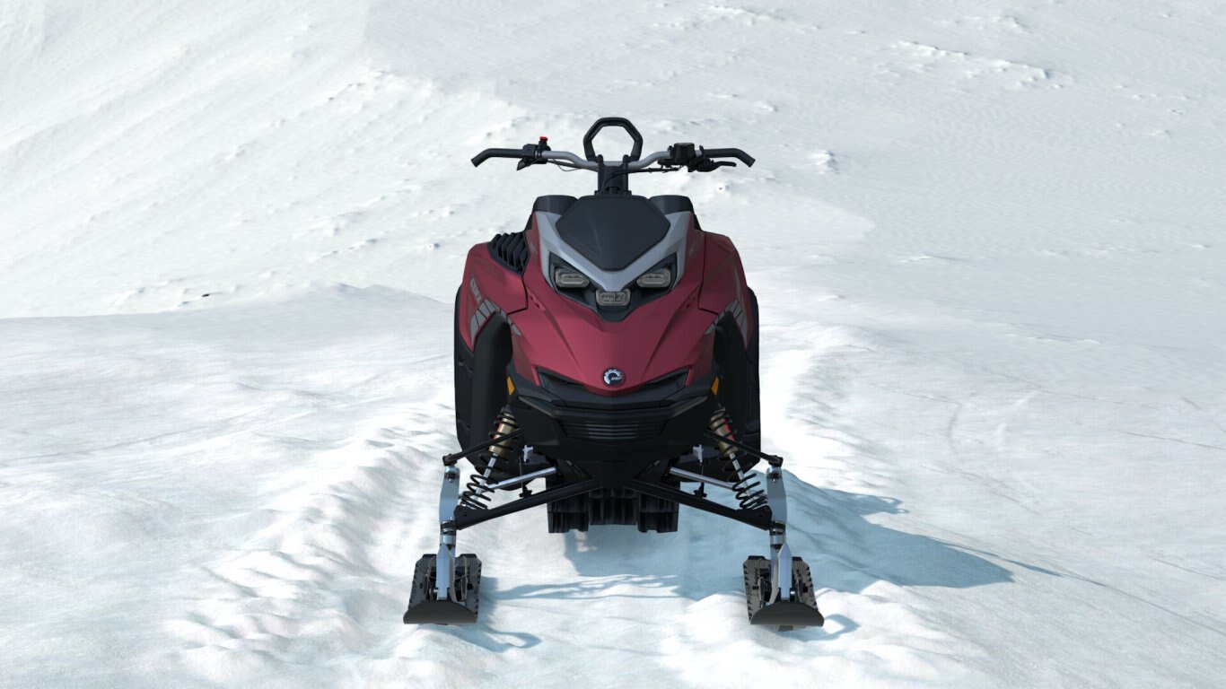 2026 Lynx SHREDDER DS Rotax® 850 E TEC Turbo R Hot Chili Metallic / Black