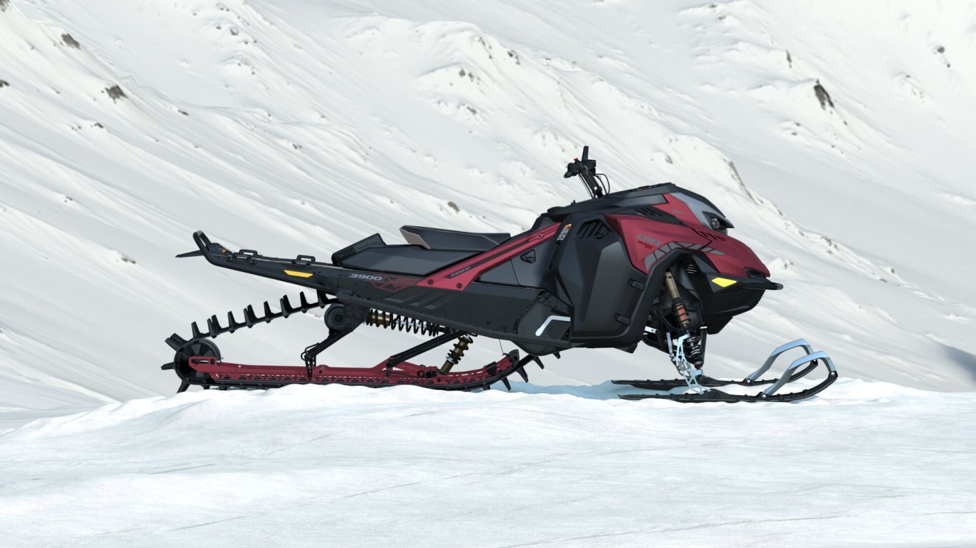 2026 Lynx SHREDDER DS Rotax® 850 E TEC Hot Chili Metallic / Black