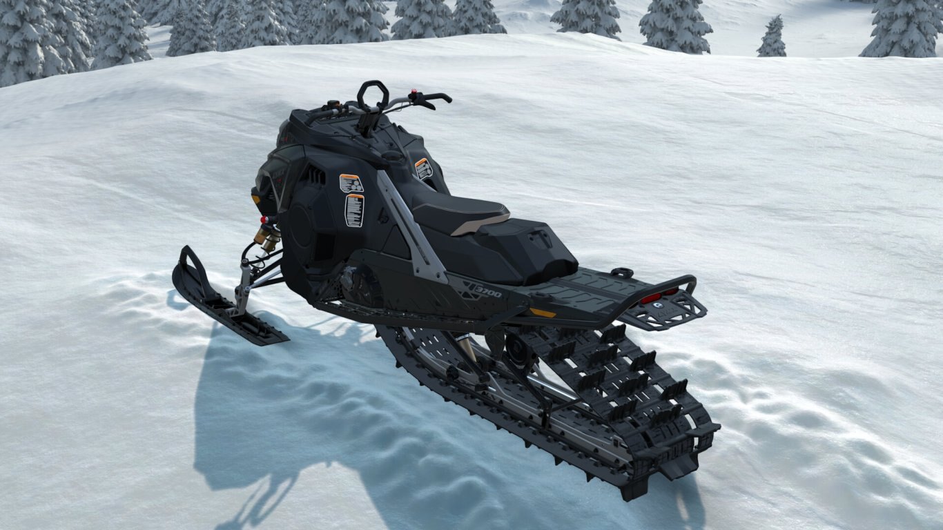 2026 Lynx SHREDDER RE Rotax® 850 E TEC Turbo R Platinum Silver Satin / Black