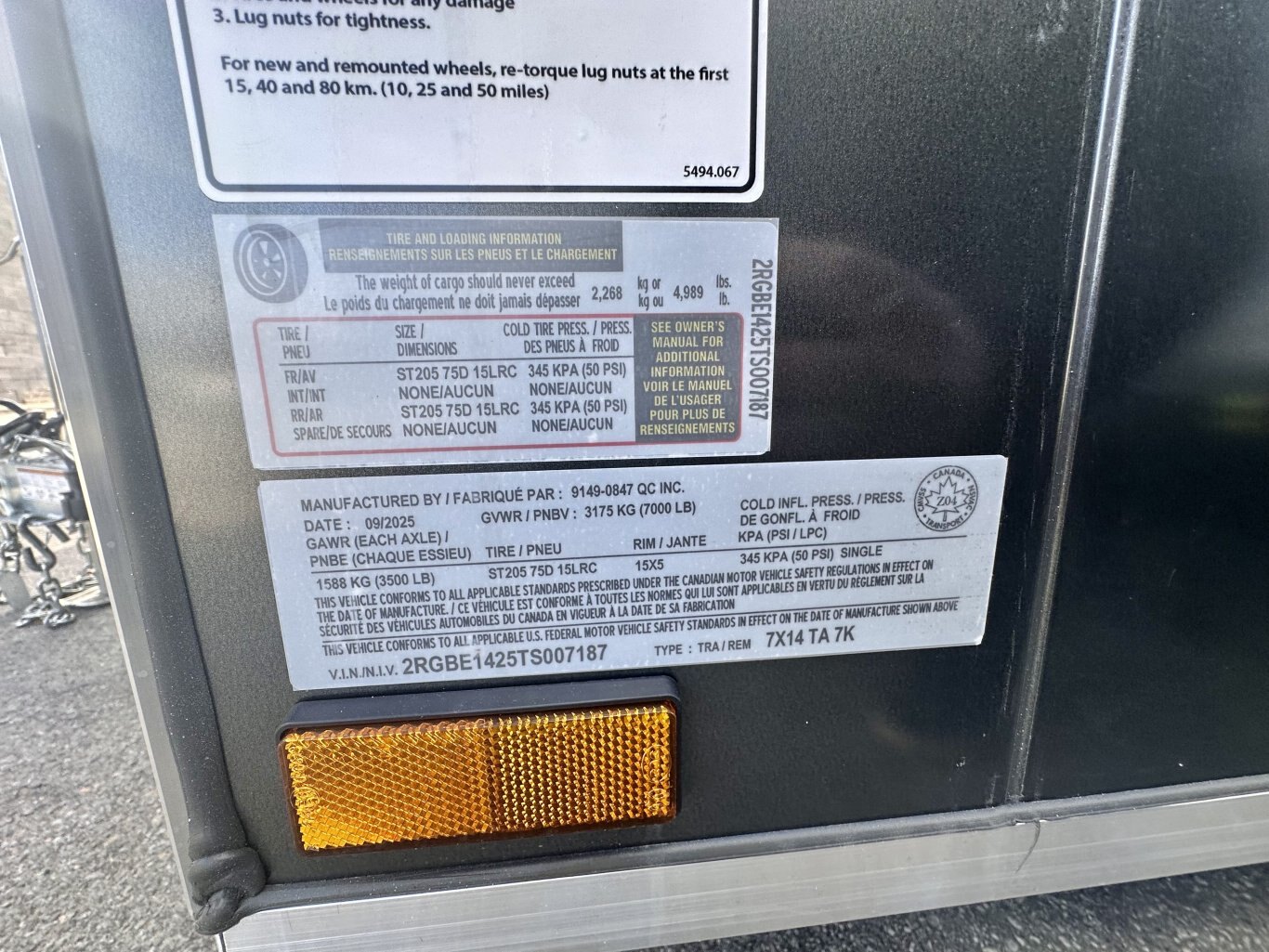 2026 Gator Elite 7x14' 7' Interior