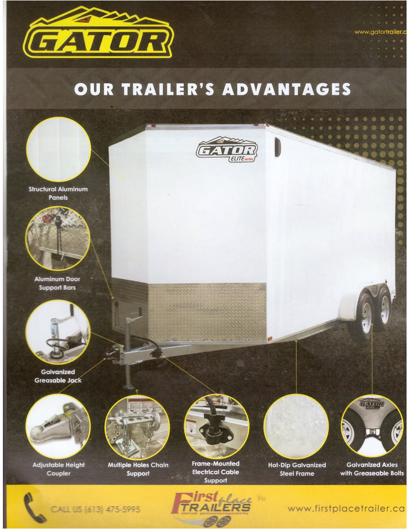 2026 Gator 7x14 with 7 interior height, Ramp with tandem 5k Axles