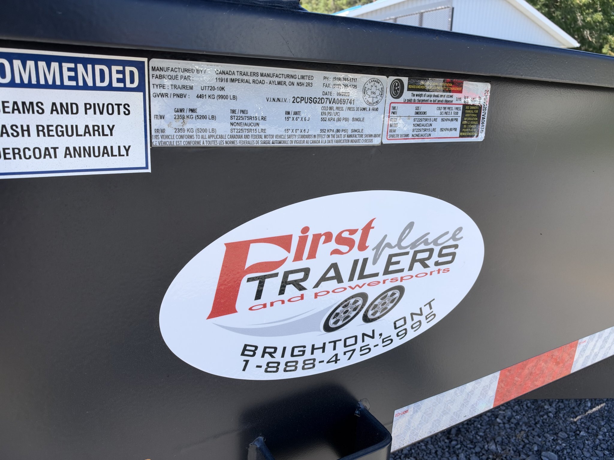 2027 CANADA TRAILER 7X20 10K UTILITY TRAILER