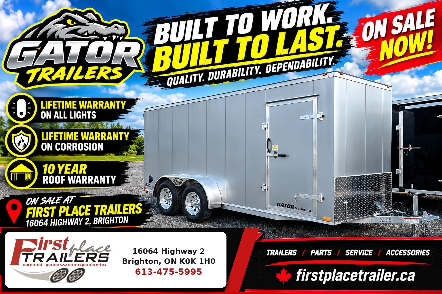 2027 Gator Elite 7x23 Snow Trailer with tandem 5k axles