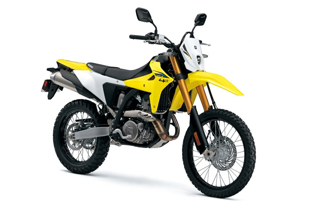 2025 Suzuki DR Z4S Champion Yellow No. 2 / Solid Special White No. 2