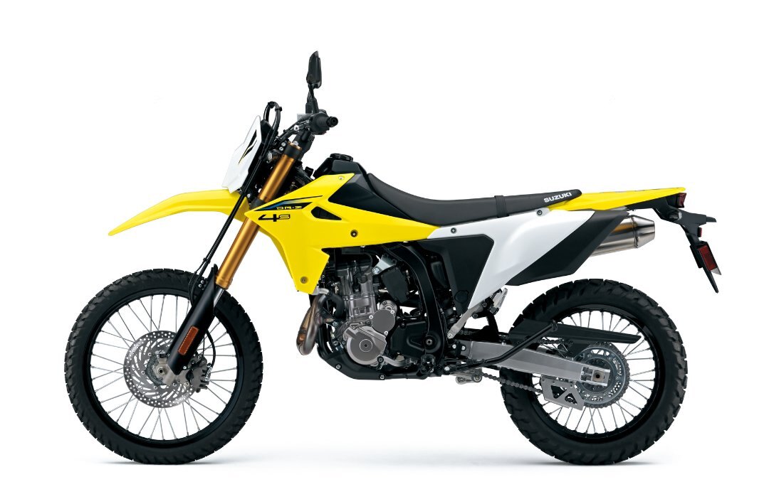 2025 Suzuki DR Z4S Champion Yellow No. 2 / Solid Special White No. 2