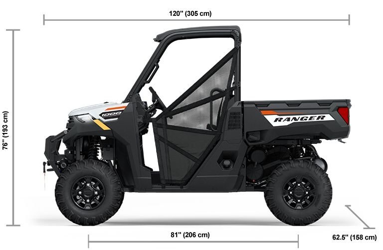 2025 Polaris® RANGER 1000 Premium 3 Seat White Lightning