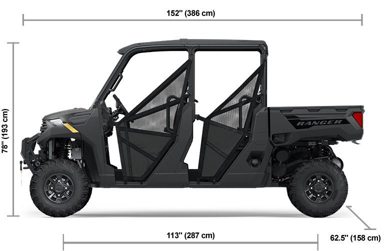 2025 Polaris® RANGER CREW 1000 Premium 6 Seat Granite Gray