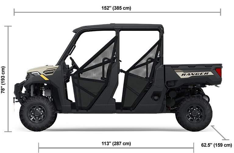 2025 Polaris® RANGER CREW 1000 Premium 6 Seat Mirage Beige