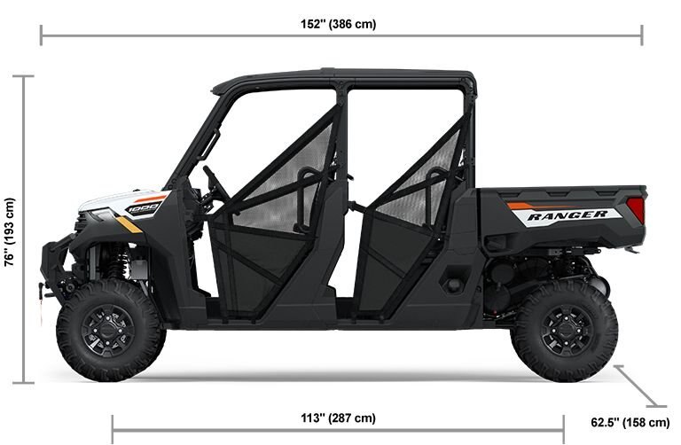2025 Polaris® RANGER CREW 1000 Premium 6 Seat White Lightning