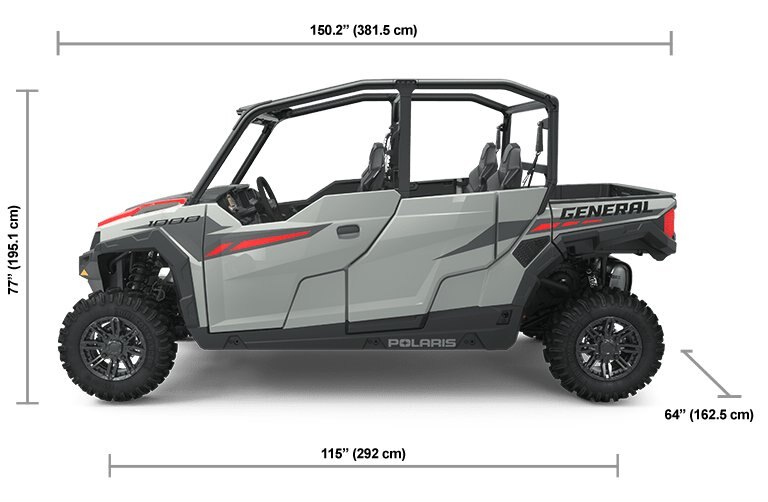 2025 Polaris® GENERAL 1000 Sport 4 Seat Ghost Gray