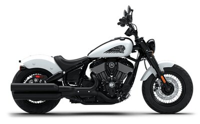 2026 Indian Chief Bobber Dark Horse Ghost White Metallic Smoke