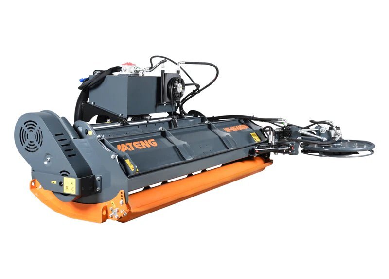 86 inch rear mounted mulcher, 28 hammers, hydraulic side shift with UFO