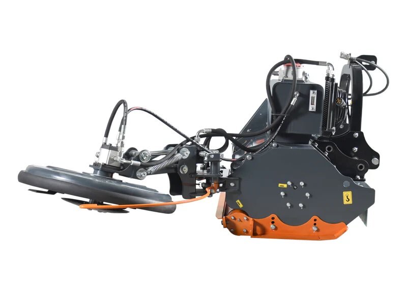 64 inch side mounted mulcher, 20 hammers, hydraulic side shift with UFO