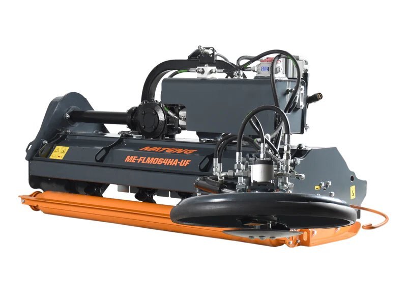 64 inch side mounted mulcher, 20 hammers, hydraulic side shift with UFO