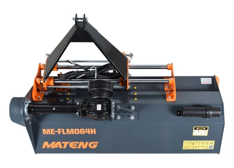 86-inch rear-mounted mulcher, 28 hammers, hydraulic side shift with UFO