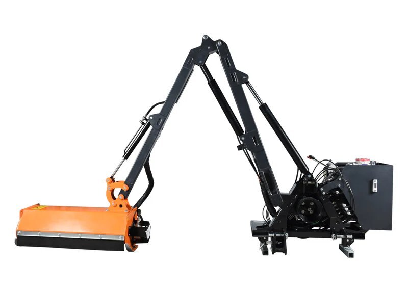 Boom mower arm 12 with head 40 hammers