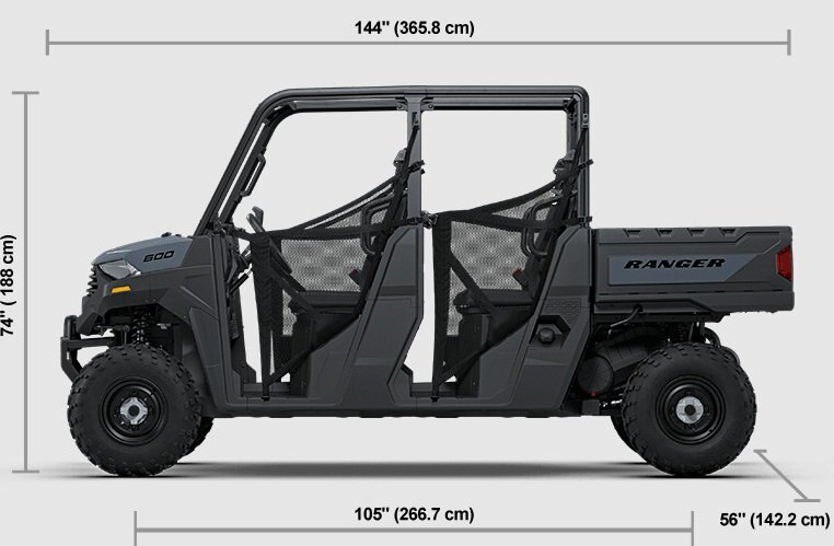 2027 Polaris® RANGER CREW 600 4 Seat Stealth Gray