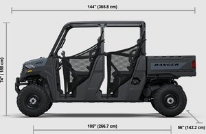 2027 Polaris® RANGER CREW 600 4 Seat Stealth Gray