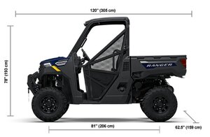 2027 Polaris® RANGER 1000 Premium 3 Seat Springfield Blue