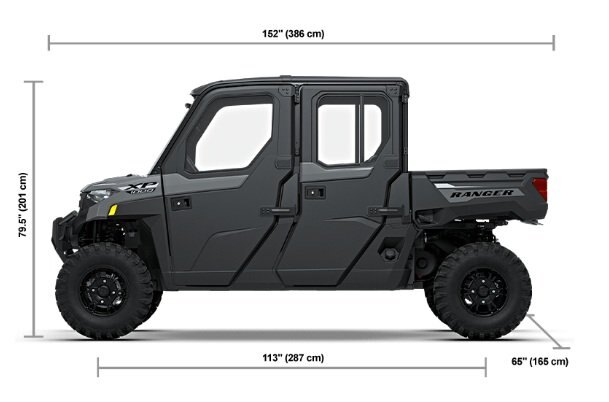 2027 Polaris® RANGER CREW XP 1000 CAB 6 Seat Avalanche Gray