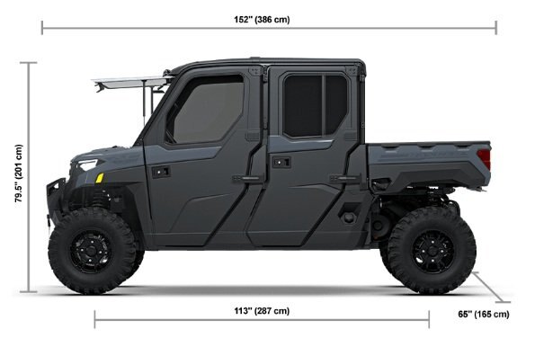 2027 Polaris® RANGER CREW XP 1000 NorthStar Ultimate 6 Seat Stealth Gray
