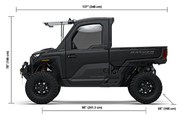 2027 Polaris® RANGER XD 1500 NorthStar Mountaineer Edition 3 Seat Matte Black Crystal