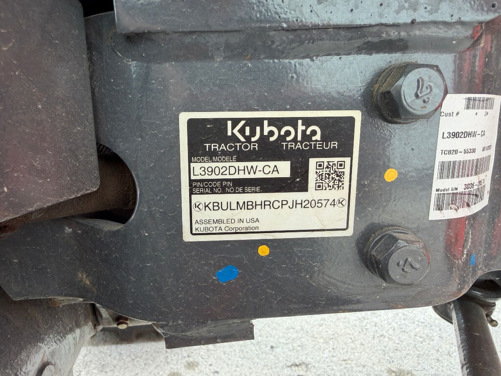 2025 Kubota L3902 Tractor W/ LA526 Loader