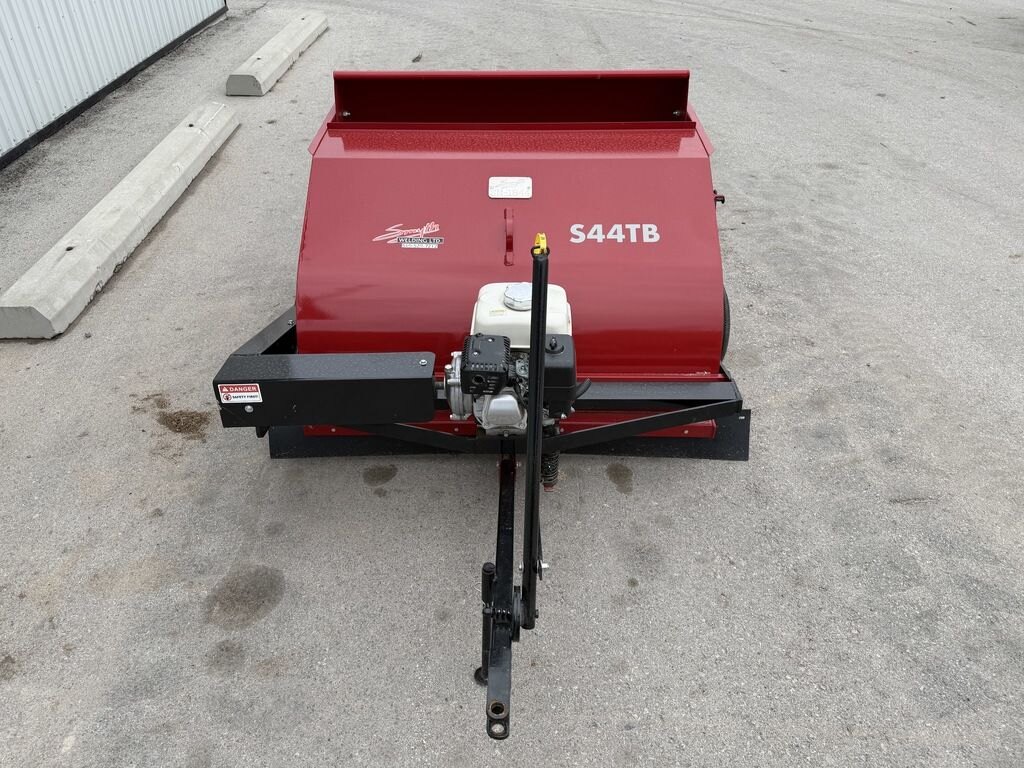0 Smyth S44TB 44 Towable Lawn Sweeper w/ Collection Bin