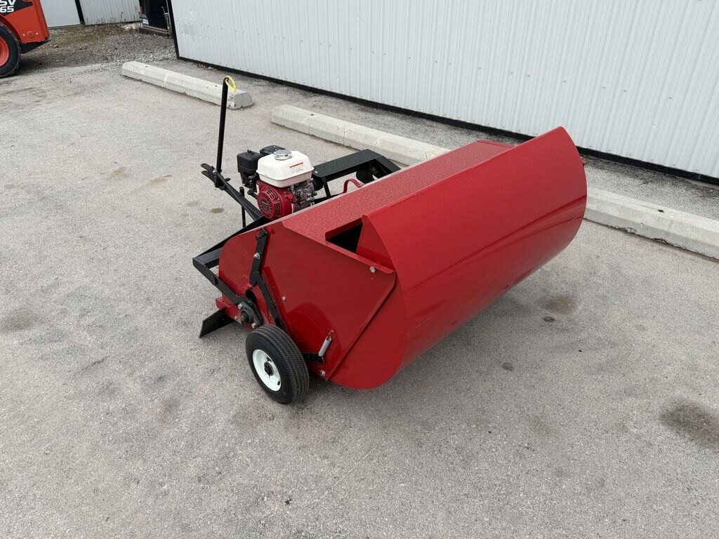 0 Smyth S44TB 44 Towable Lawn Sweeper w/ Collection Bin