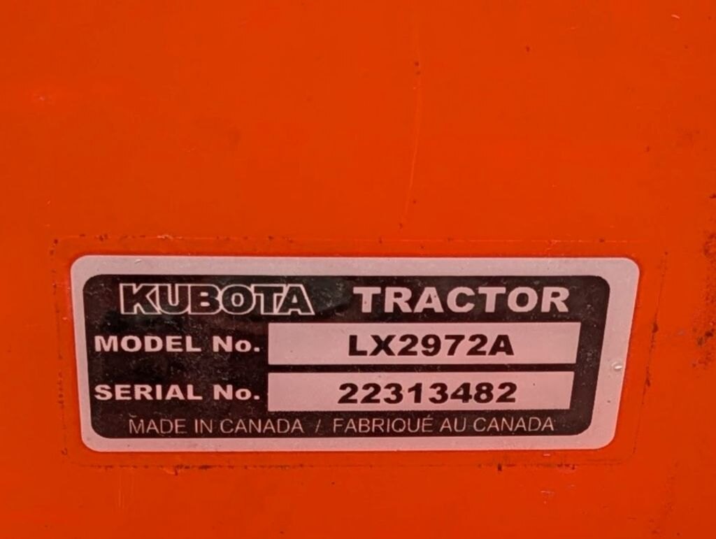 0 Kubota LX2972A 72" Blade & Subframe