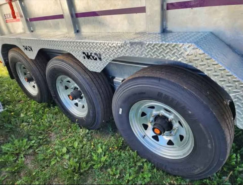 2025 N&N Iron HD 7x24 Galvanized Iron Trailer – 15K GVWR, Stand-Up Ramps, Heavy Duty