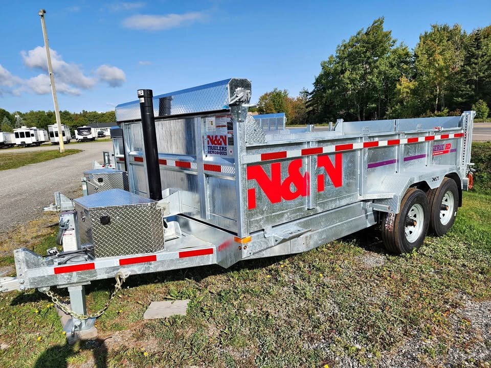 2025 N&N 6x16 Galvanized Utility Trailer – Tandem 3500LB Axles, Brakes, Ramp  7000LB GVWR