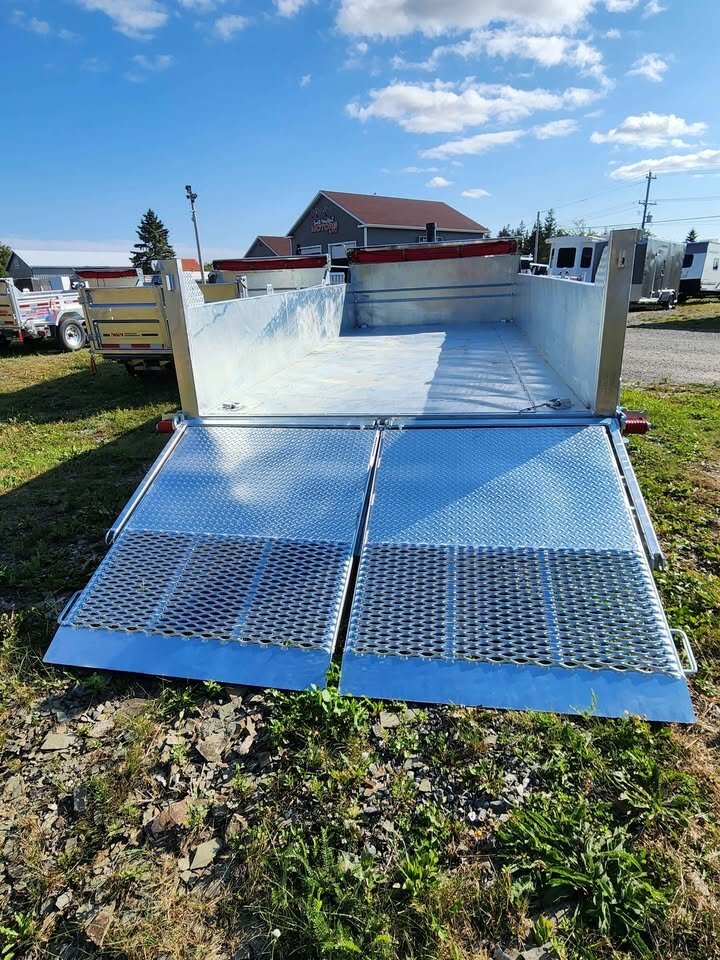 2025 N&N 7x18 Galvanized Iron Trailer – 7K GVWR, Slide-In Ramps