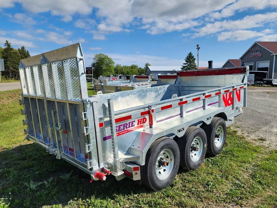 2025 N&N Galvanized ATV Log Trailer – Tilt & Dump, Tandem Axle, Articulating Wheels