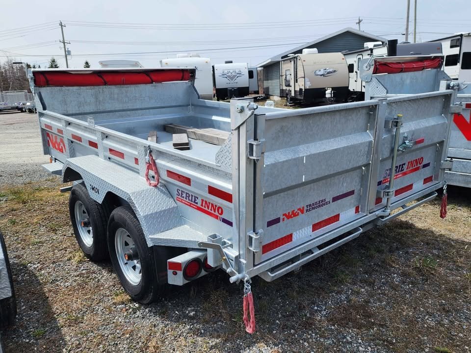 2023 N&N 5.5x10 Galvanized Utility Trailer – 3500 lb Axle, Mesh Ramp