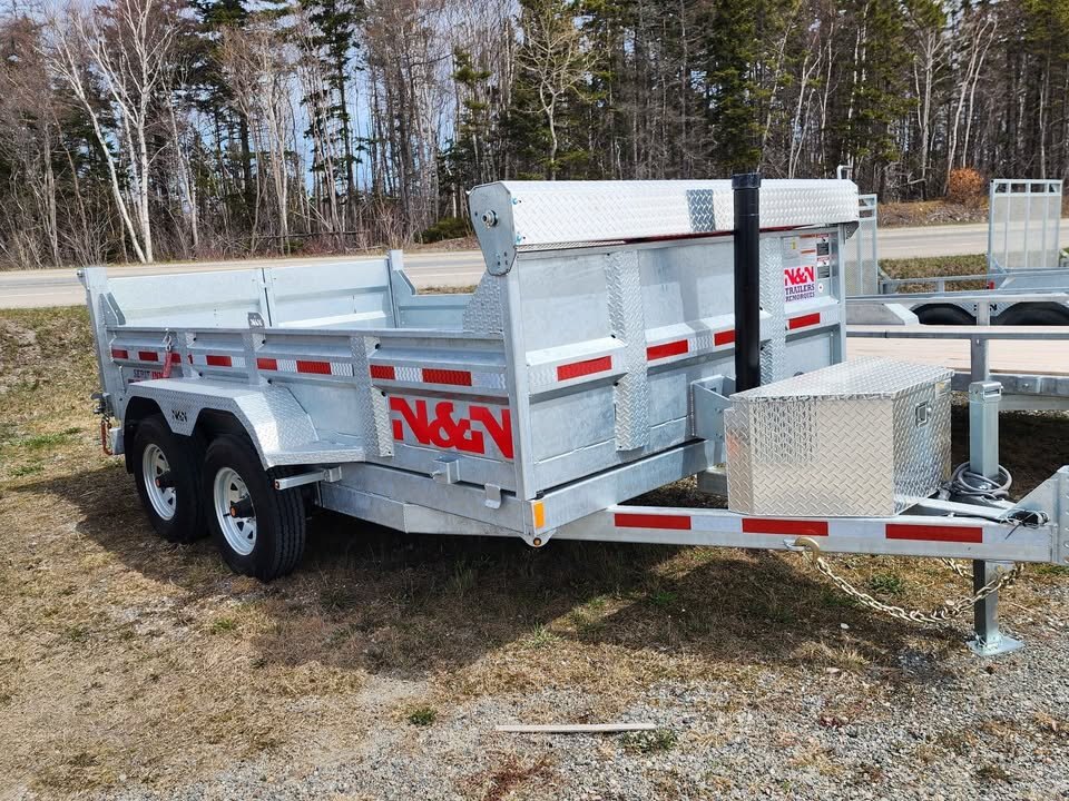 2025 N&N 7x18 Galvanized Iron Trailer – 7K GVWR, Slide-In Ramps
