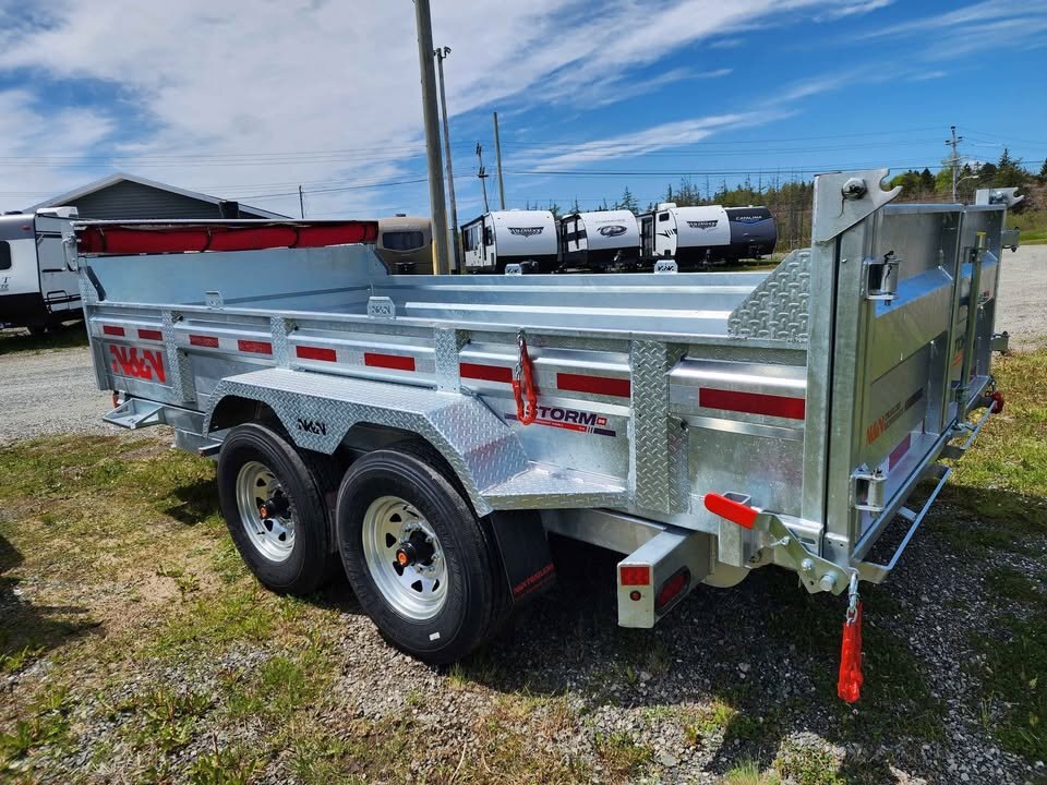2026 N&N 6x12 Galvanized Dump Trailer – 10K GVWR, Telescopic Cylinder