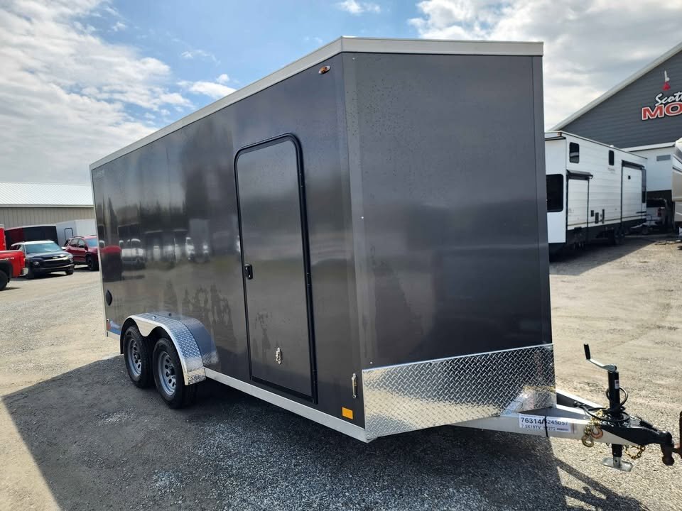 2026 N&N 7X16 GALVANIZED UTILITY TRAILER - TANDEM 3500LB AXLES, BRAKES, RAMP, 7000LB GVWR