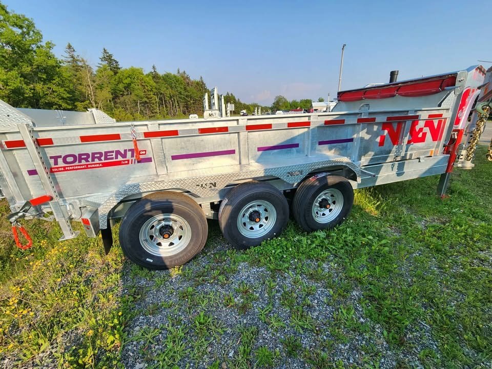2025 N&N Iron HD 7x24 Galvanized Iron Trailer – 15K GVWR, Stand-Up Ramps, Heavy Duty