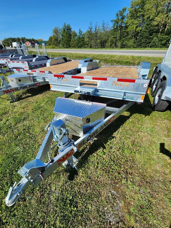 2025 N&N HD 7x20 Galvanized Equipment Hauler – 15K GVWR, Flip-Up Ramps, Heavy Duty