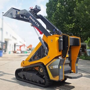 Brush & Tree Removal Package: Derette XC1100 Mini Skid Steer Loader with Standard Bucket