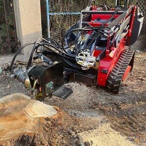 Derette Stump Grinder Mechanical Oscillating Head (Swaying Left and Right)for Mini Skid Steer Loader