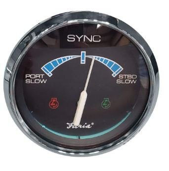 F33701 Faria Chesapeake Black SS Multifunction 4 Synchronizer (Dual Engine)