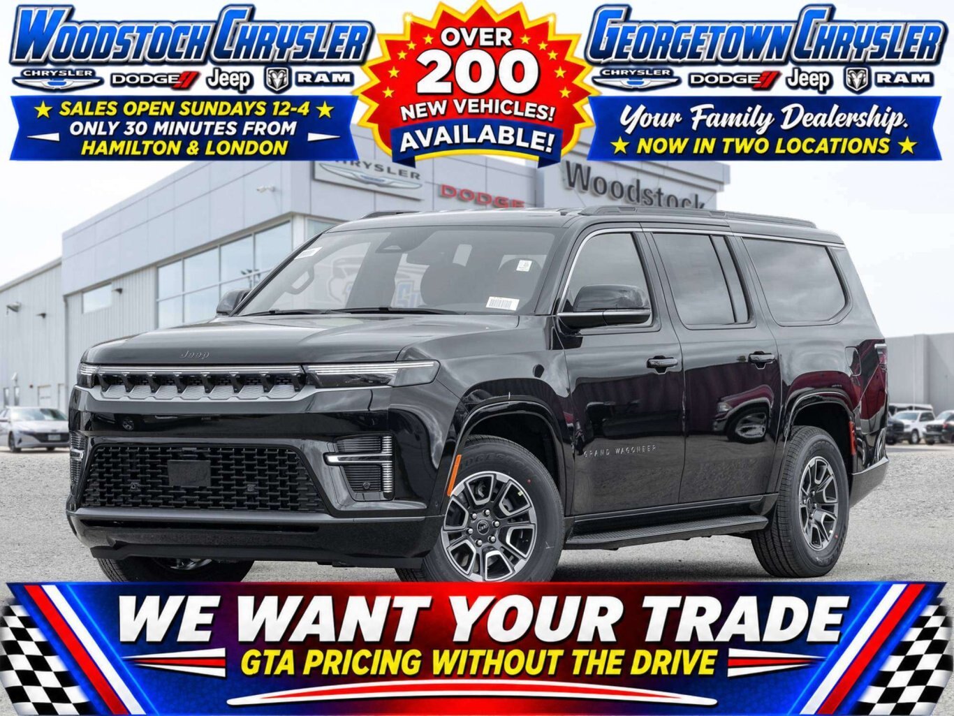 2027 Jeep Grand Wagoneer LONG WHEEL BASE   8 PASSENGER   BRAND NEW   4X4