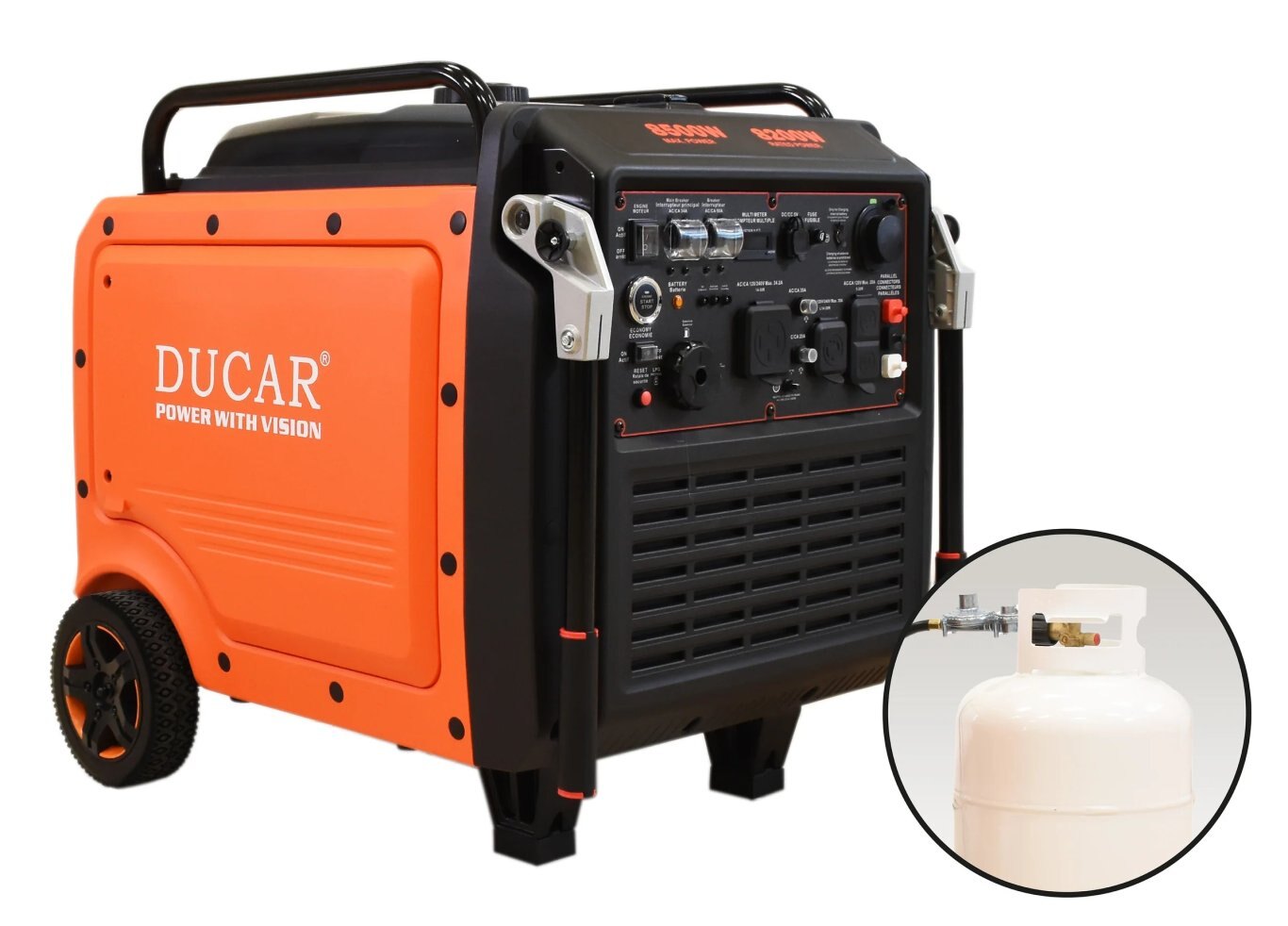 Ducar 8500W Inverter generator with remote start (Dual fuel: LPG and Gas)