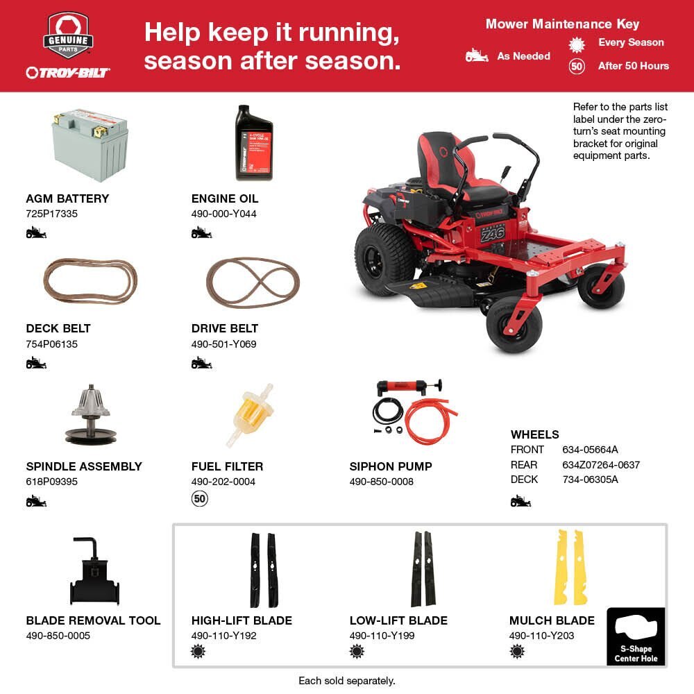 Troy Bilt Mustang Z46 Zero Turn Mower 17ARFACTA66
