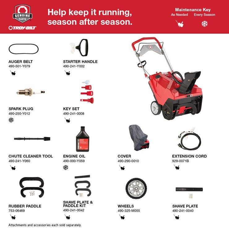 Troy Bilt Squall™ 208E Snow Blower 31AS2T7GB66