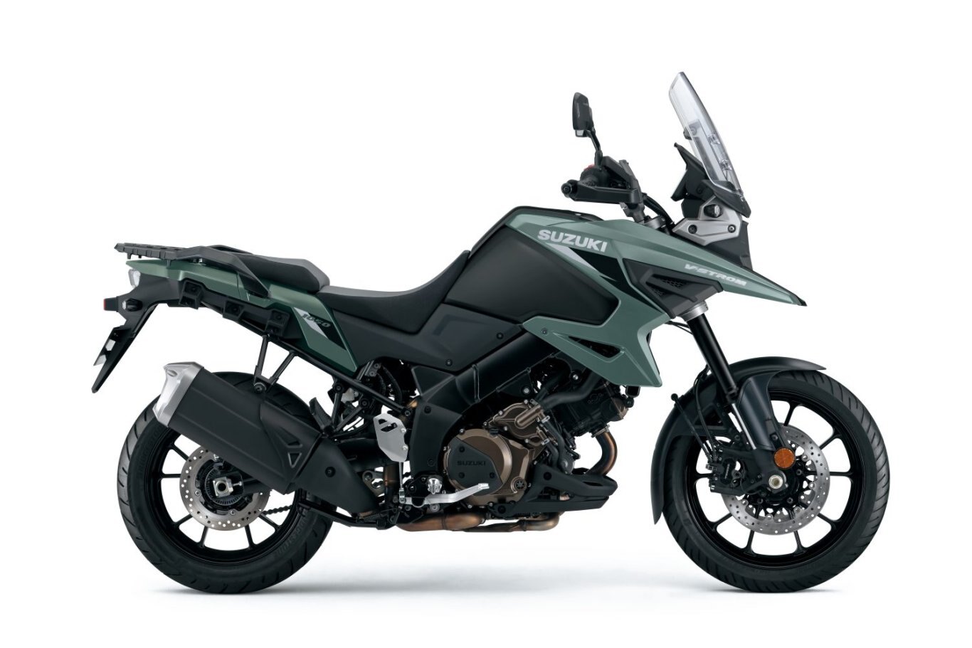 2026 Suzuki V Strom 1050 Metallic Mat Steel Green / Metallic Mat Black No.2 (CWY)