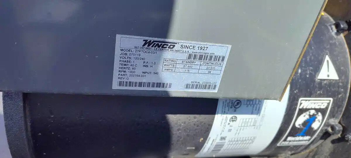 2022 Winco 27PTOC4