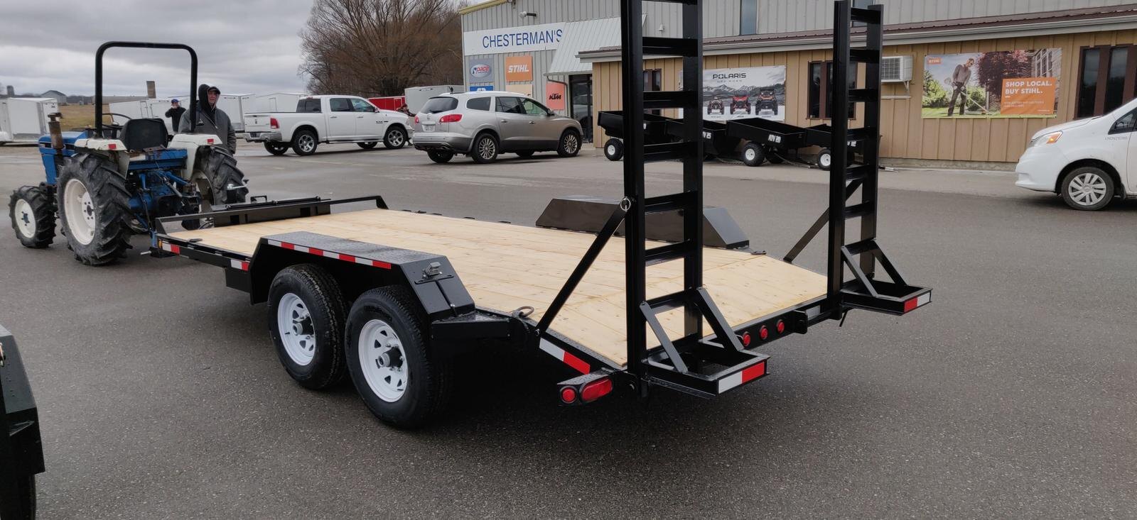 2023 Weberlane 7x16 Skidsteer Tandem Axle Utility Trailer (EC1600S)